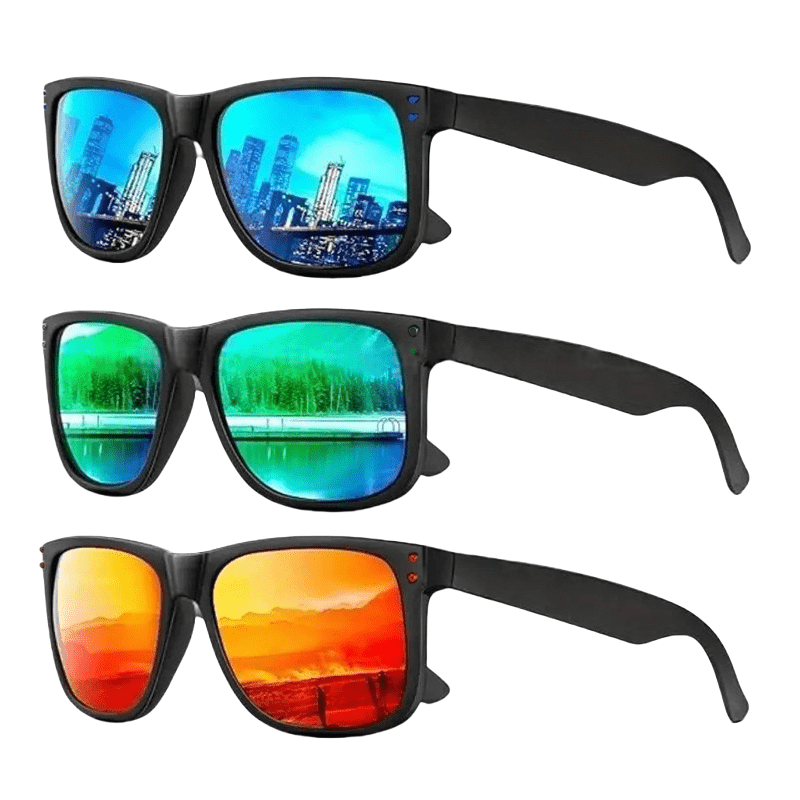 TEMU 3 Pairs Of Polarized Sunglasses For Men And Women, Lightweight Sun Glasses Sports Glasses With Uv Protection For Driving Fishing Running Cycling