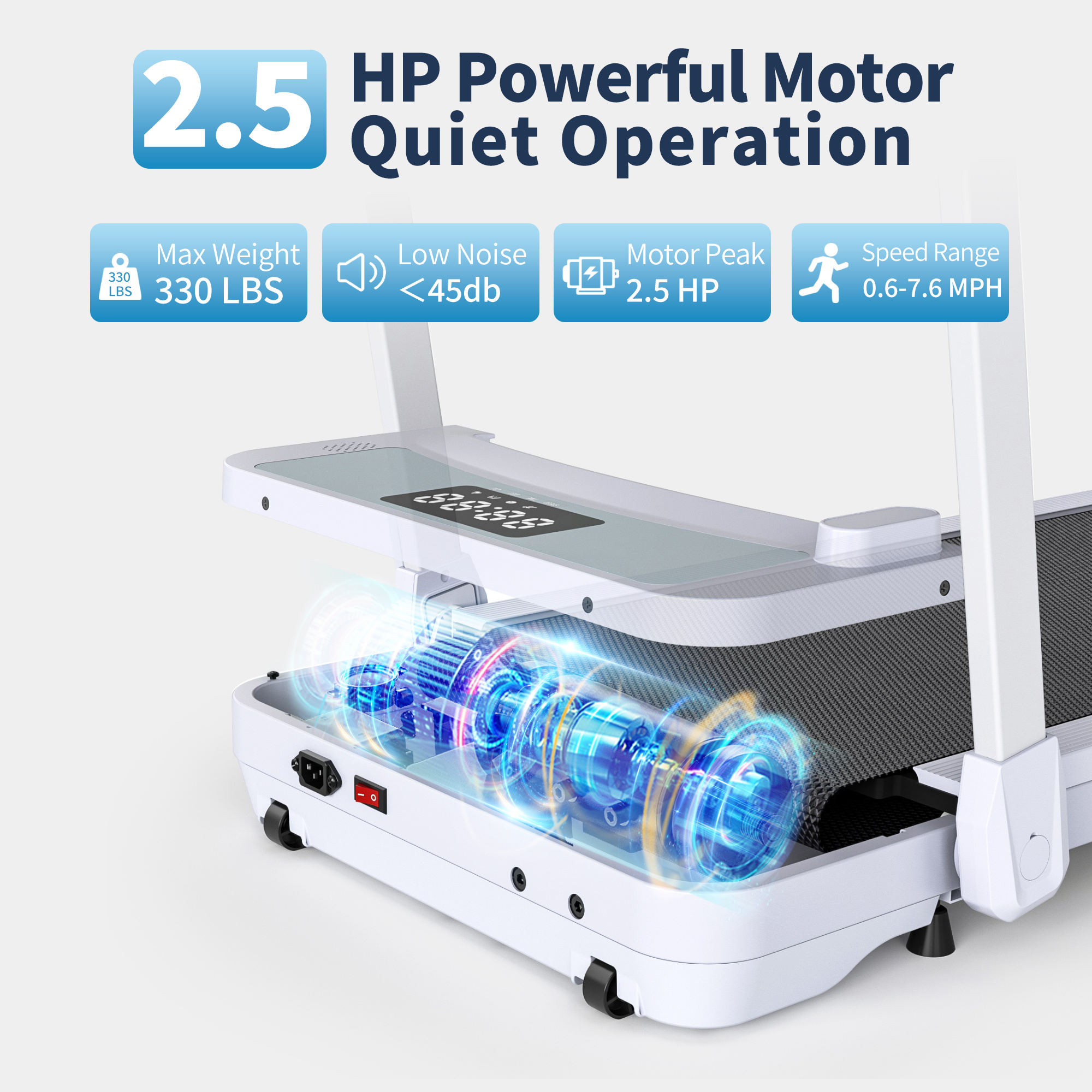 Treadmills, 3 in 1 Portable Treadmill and Walking Pad, with Incline for Home/Office, Remote Control and LED Display