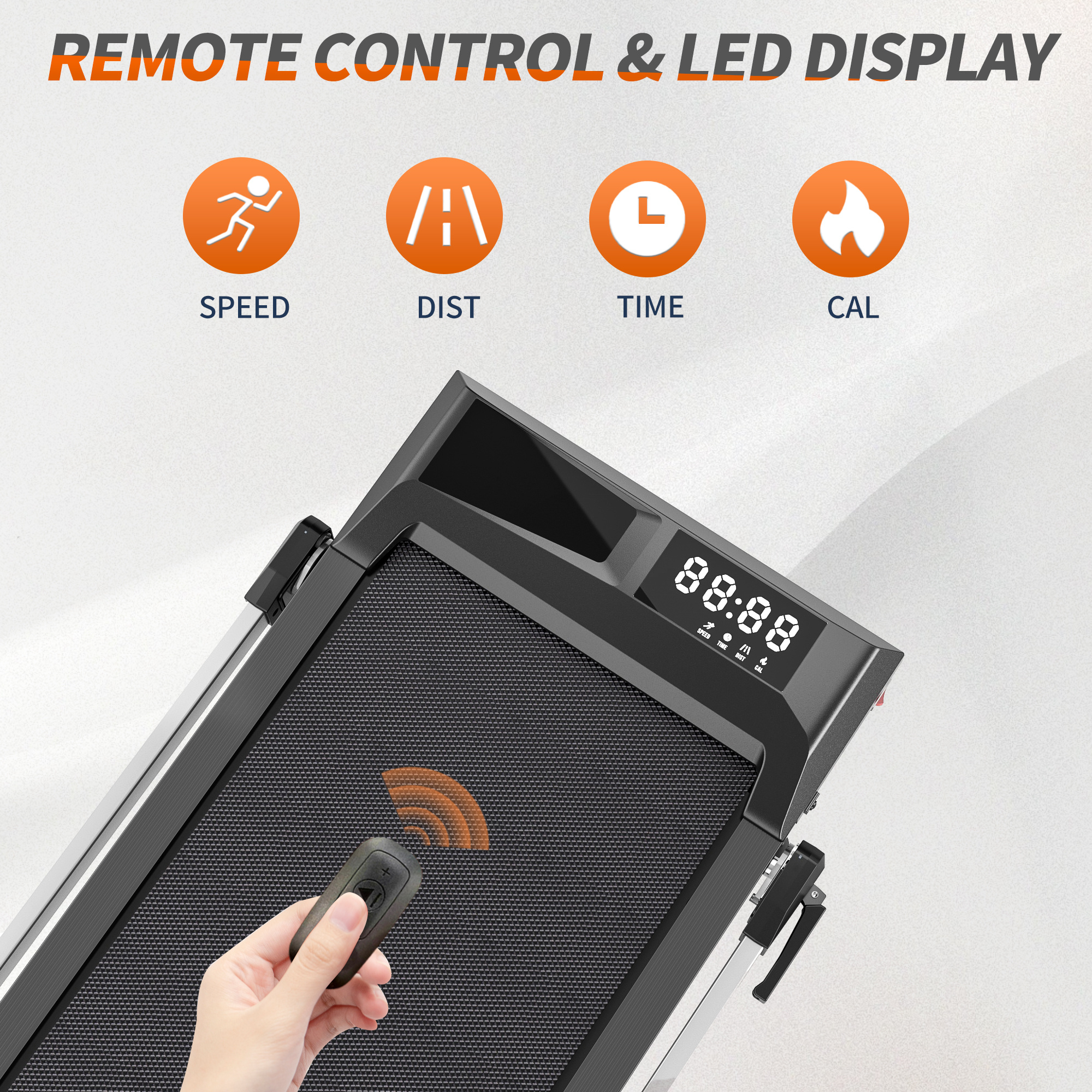 Treadmills, 3 in 1 Portable Treadmill and Walking Pad, with Incline for Home/Office, Remote Control and LED Display