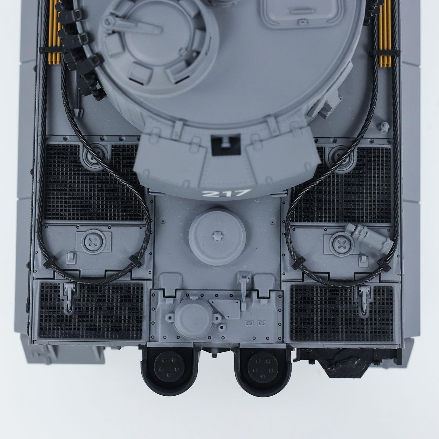 1:24 Grey Infrared IR Combat Remote Control Tank Model, Remote Control Armored Vehicle, Standard Paintless Middle Version