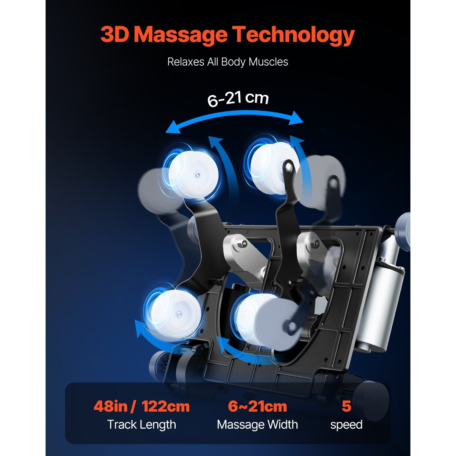 full body massage chair 3d zero gravity recliner with sl track 18 auto   heat   rollers armrest control lcd display 36   retractable  rest a perfect festival gift like christmas and thanksing day for your   family Product details 6