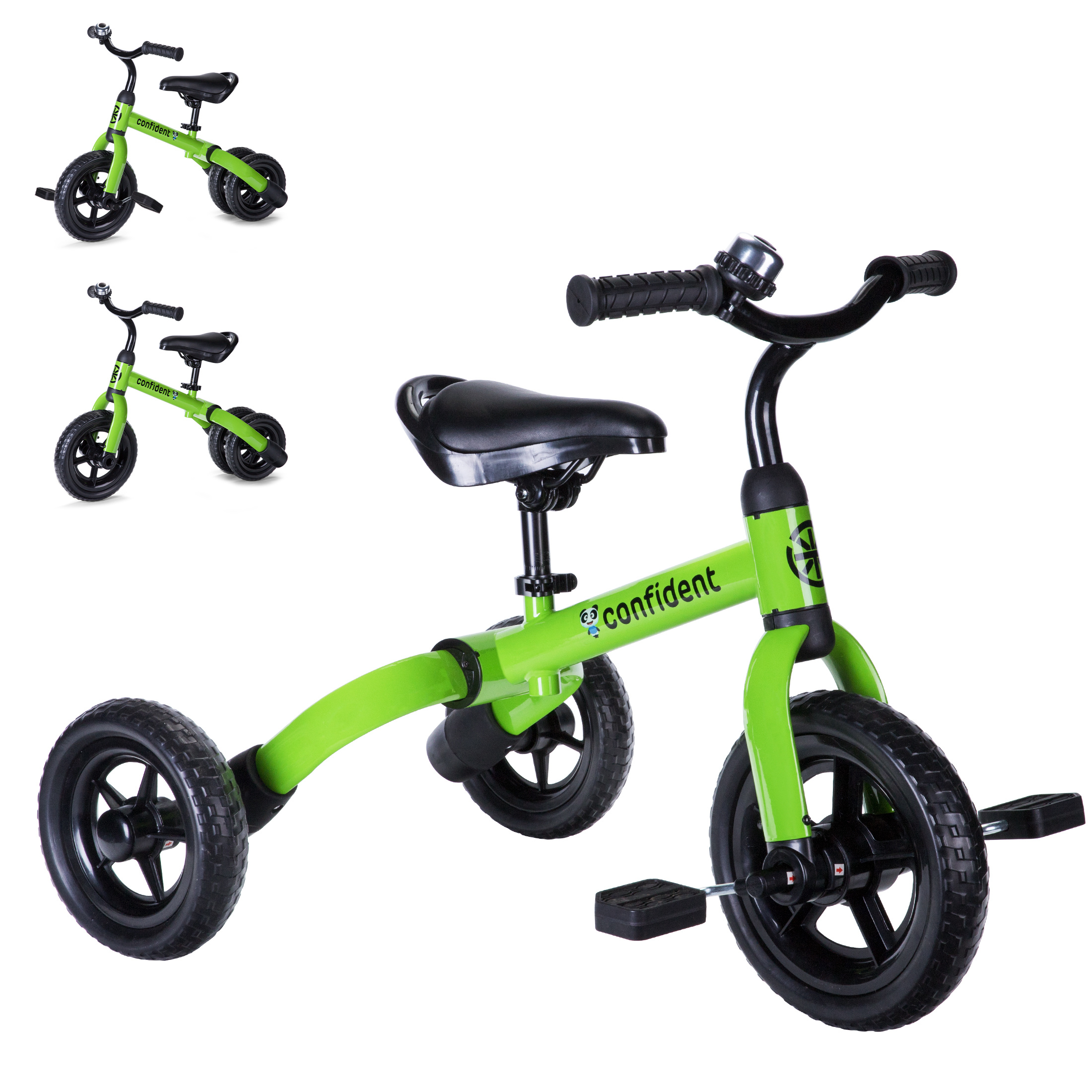 3 In 1 Kids Tricycles For 1-4 Years Old Kids, With Detachable Pedal And Training Wheels, Baby Balance Bike Riding Toys For Boys Girls, Infant Toddler First Birthday Gifts