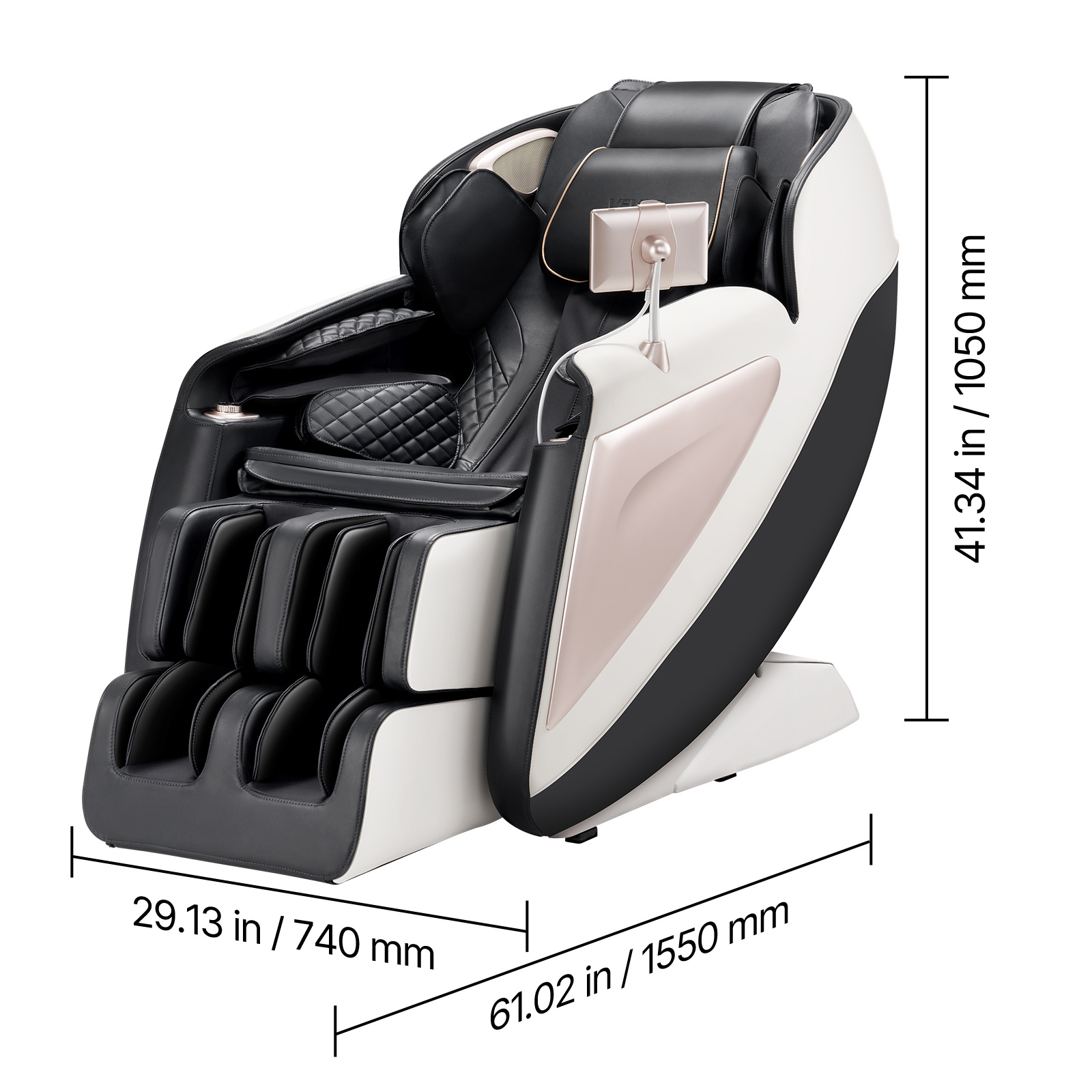 full body massage chair 3d zero gravity recliner with sl track 18 auto   heat   rollers armrest control lcd display 36   retractable  rest a perfect festival gift like christmas and thanksing day for your   family Product details 3