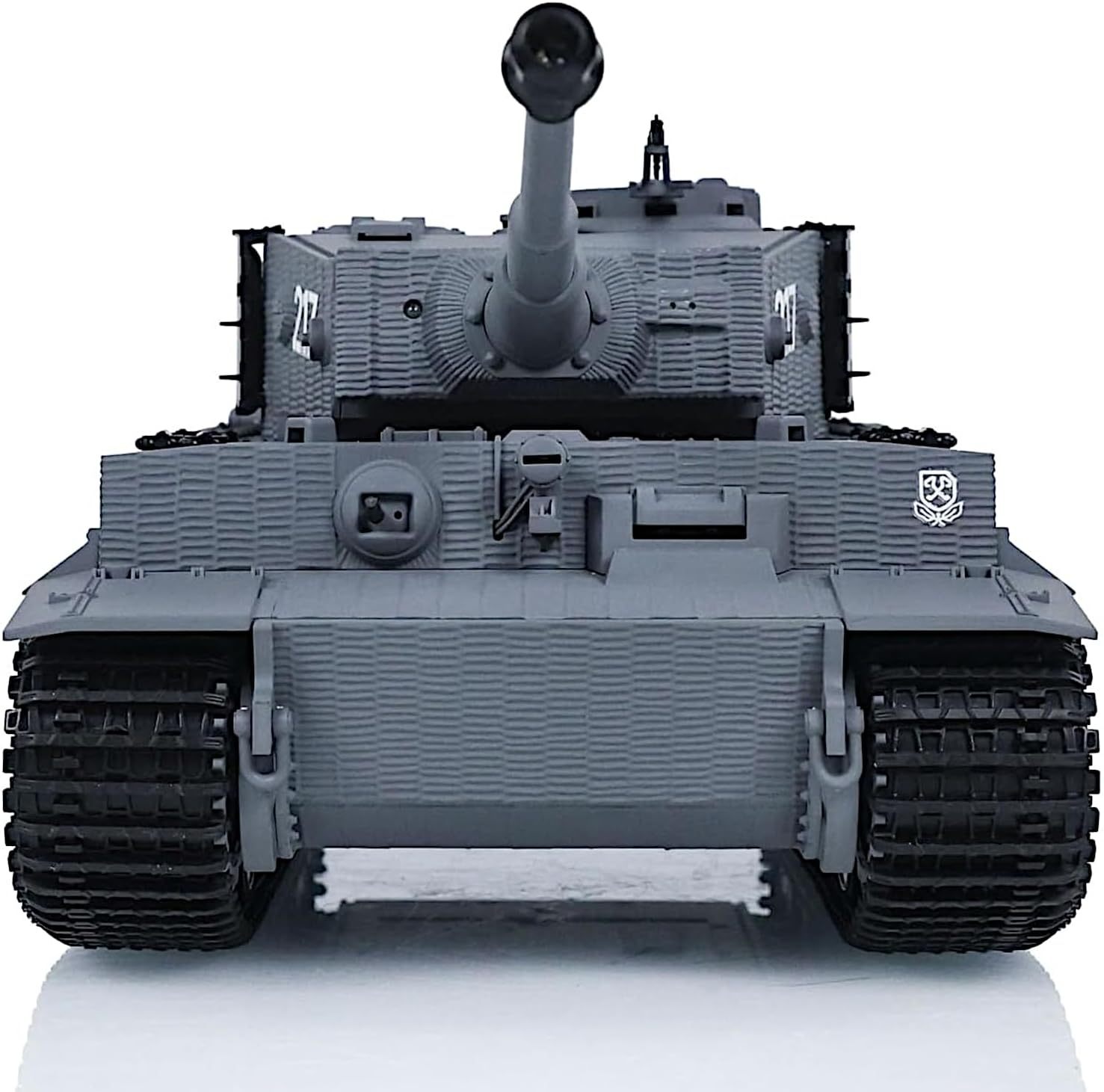 1:24 Grey Infrared IR Combat Remote Control Tank Model, Remote Control Armored Vehicle, Standard Paintless Middle Version