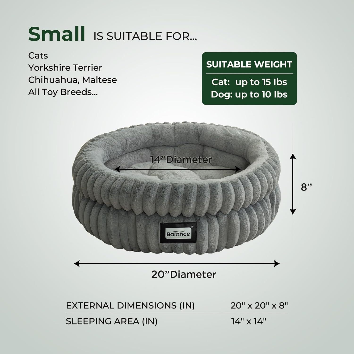 cat bed kitten bed washable round cat beds for indoor cats super soft plush   fur pet bed for puppy and kitten with anti slip bottom Product details 5
