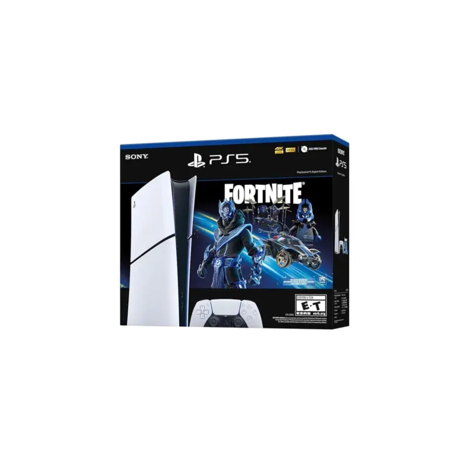 Sony - PlayStation 5 Slim Console Digital Edition - Fortnite Cobalt Star Bundle - White