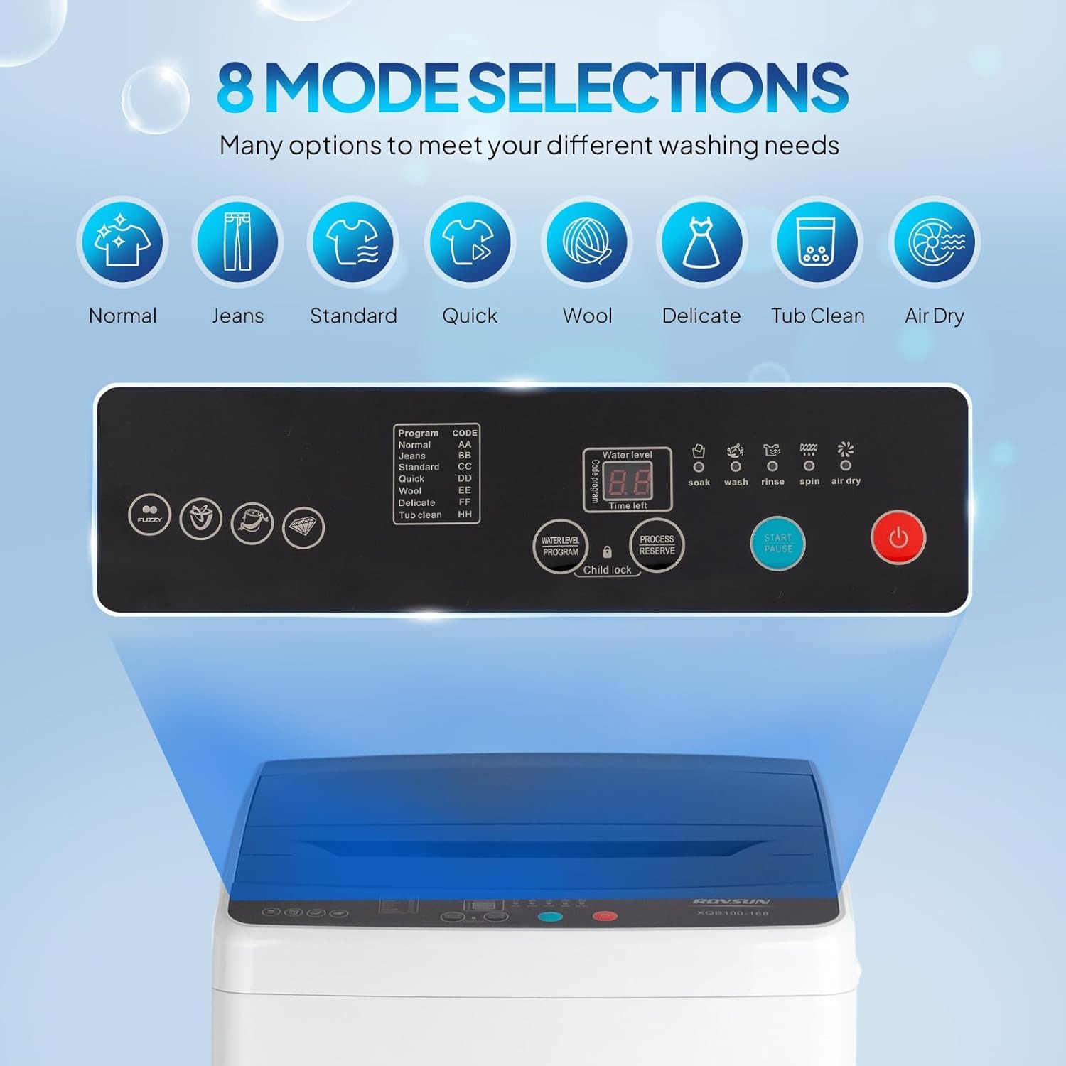 17.8LBS Washing Machine & 1.5CuFt Dryer Combo / Compact Laundry Set with Stainless Steel Tub / Smart Control, Quick Wash/Dry, Noise-Free /Apartment, Dorm, RV, Home Ideal for Small Spaces