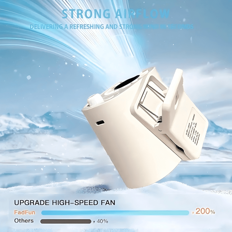  3 in 1 neck mounted fan suitable for hiking driving and office use 100 led display 360 rotation 1800mah portable cooling fan Product details 0