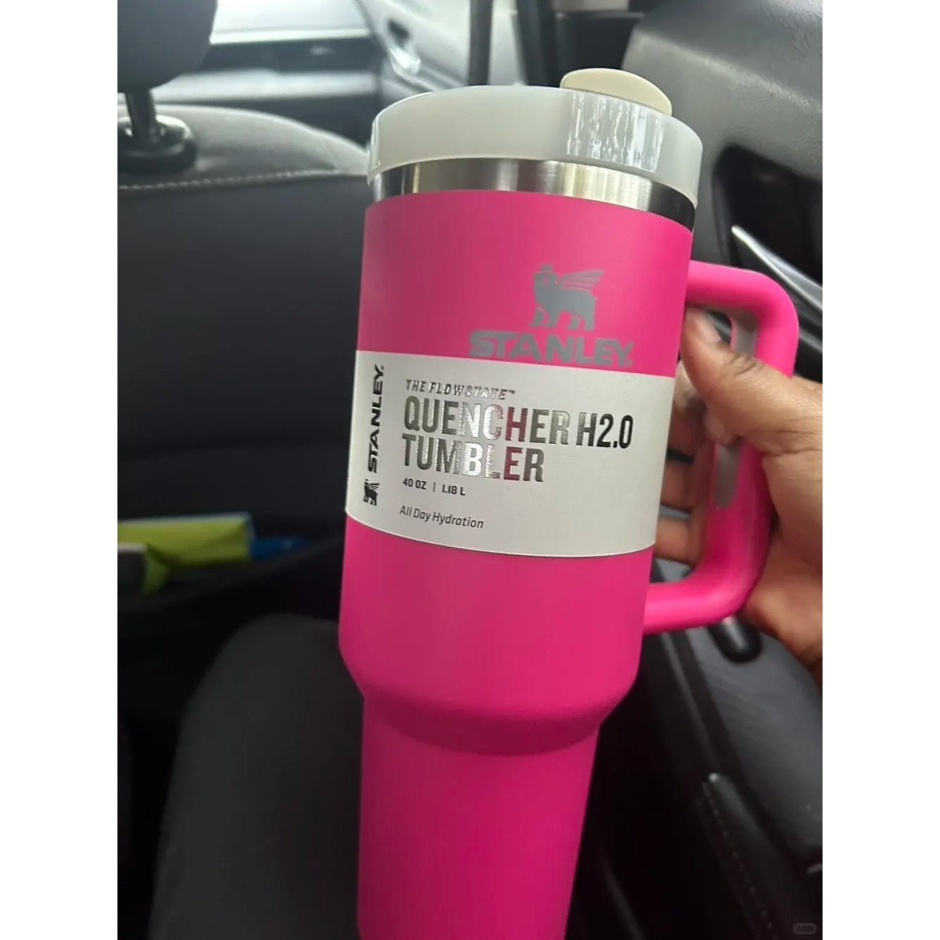 STANLEY Quencher H2.0 Tumbler with Handle and Straw 40 oz | Flowstate 3-Position Lid | Cup Holder Compatible for Travel | Insulated Stainless Steel Cup | BPA-Free | Rose