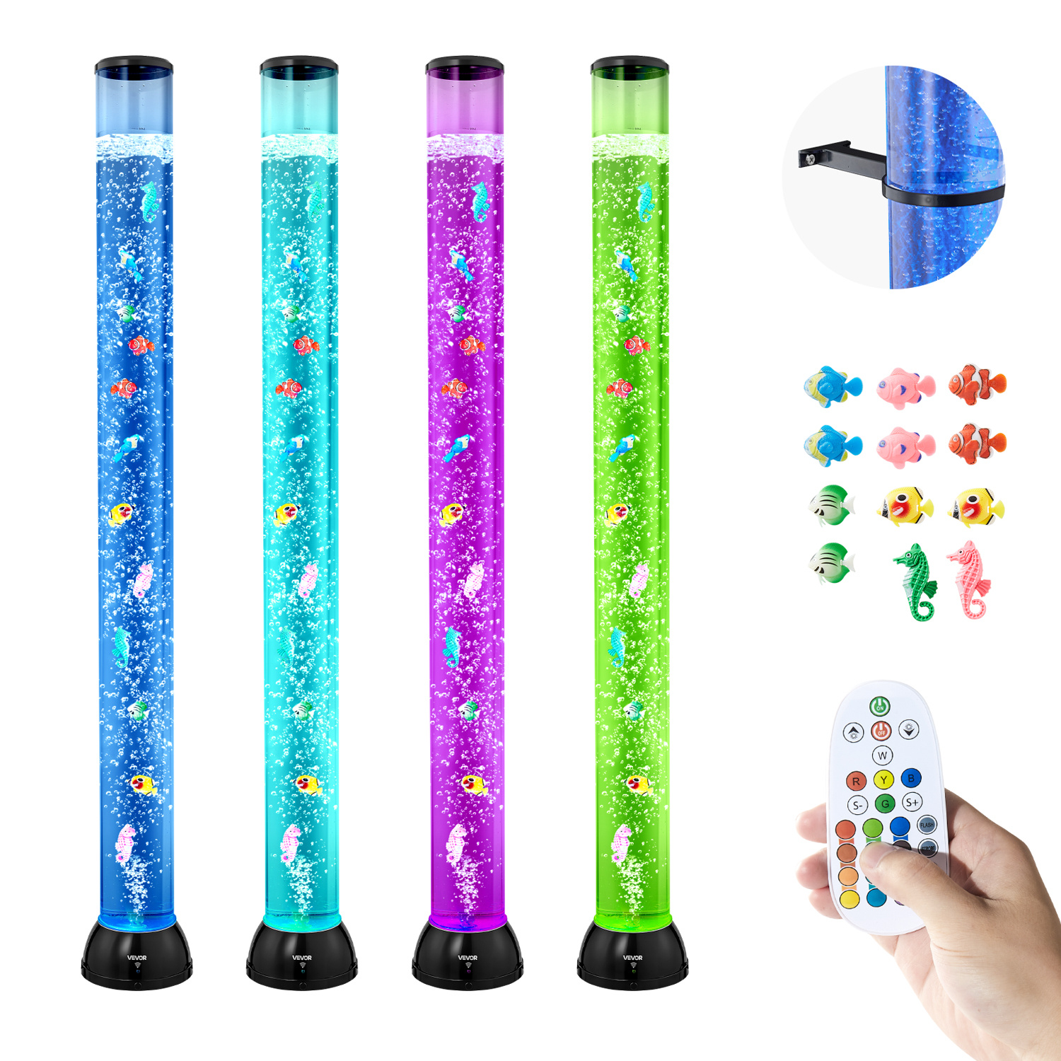 Vevor Bubble Tube Lamp 16 Ft Sensory Aquarium Lamp For Relief Calming 32 In/39 In/48 In/60 In