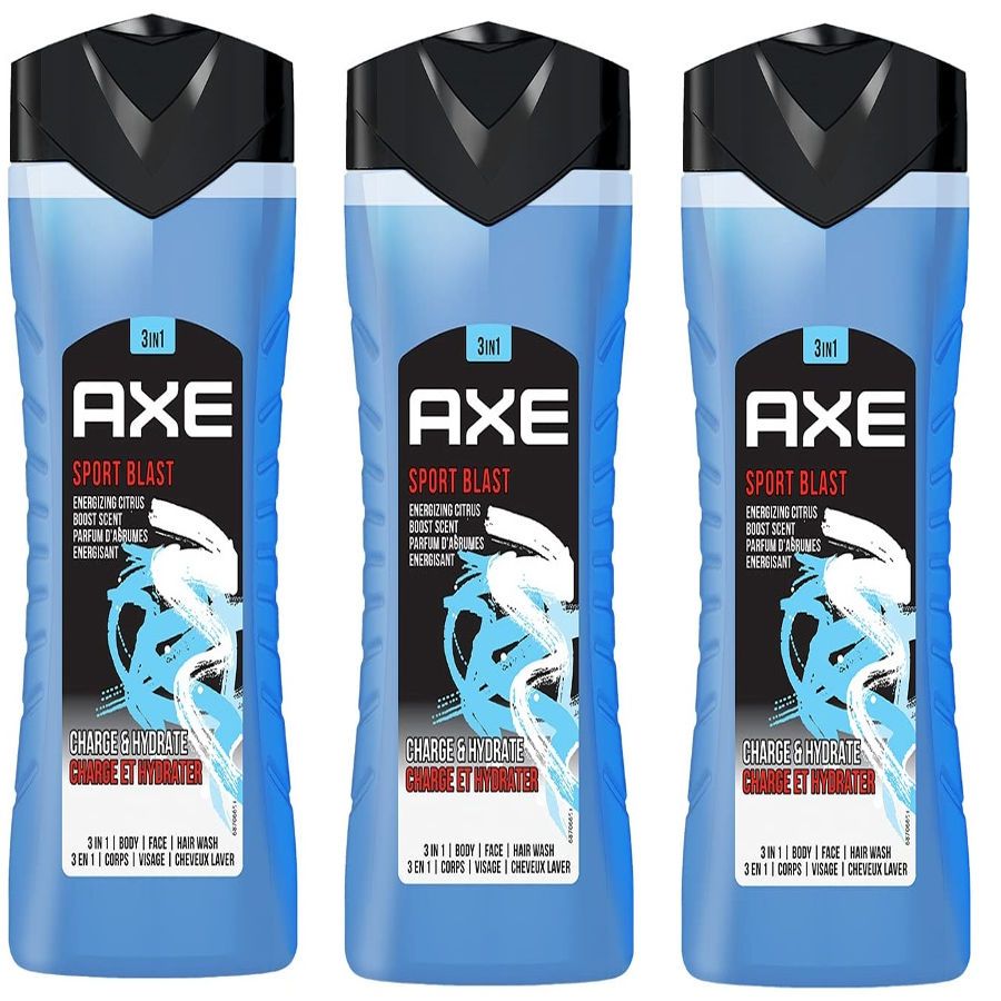 TEMU 3 Pack Axe Body Wash 250 Ml