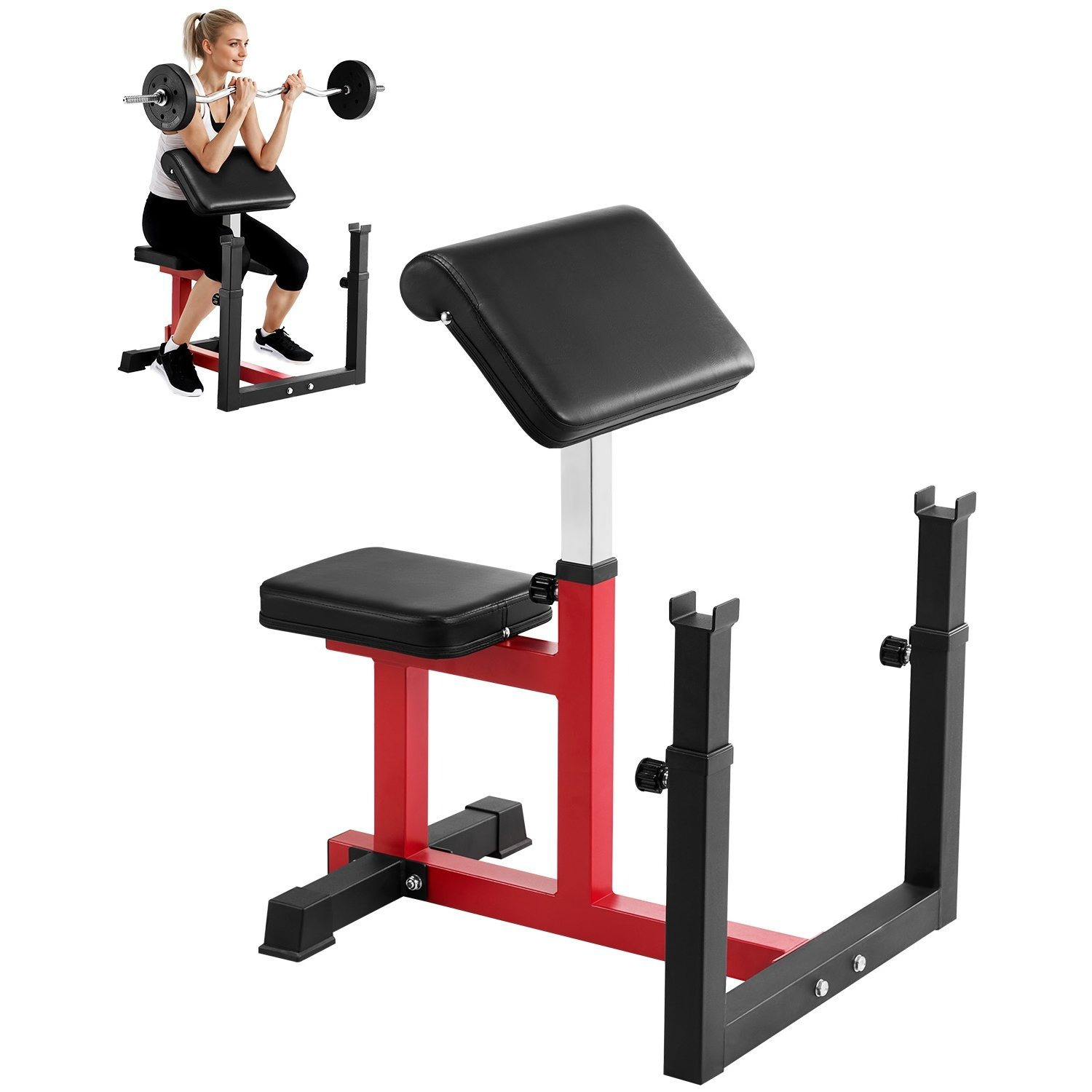 Vevor Bench Adjustable Home Gym Biceps Machine Barbell Equipment