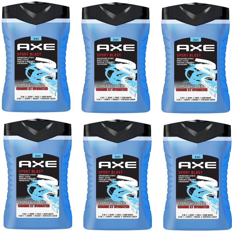 TEMU 6 Pack Axe Body Wash 250 Ml