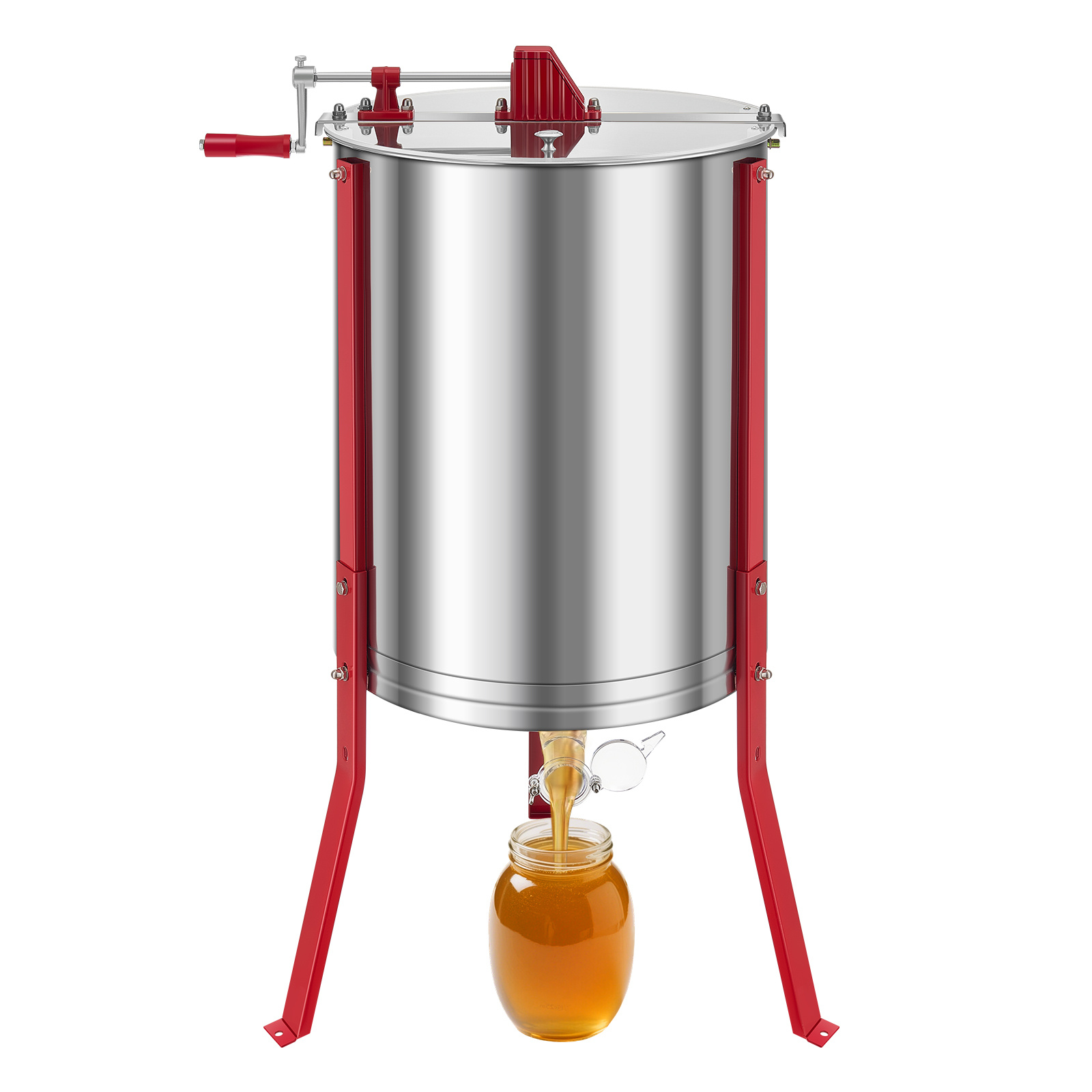   manual honey extractor 6 frame beekeeping honeycomb spinner stainless steel