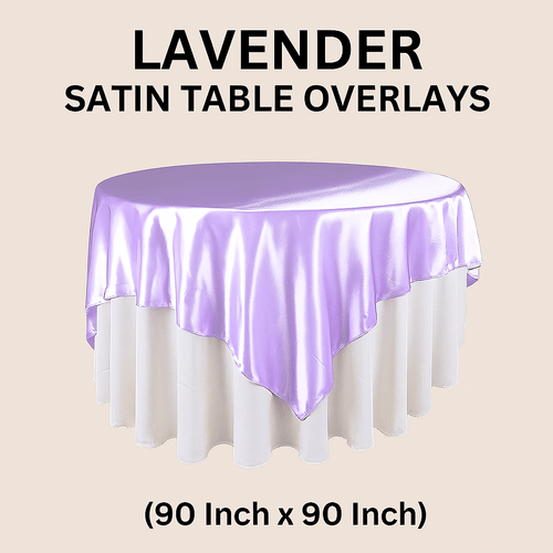 90 x 90 satin table overlay luxurious for weddings holiday dinners christmas thanksgiving and pack of 2
