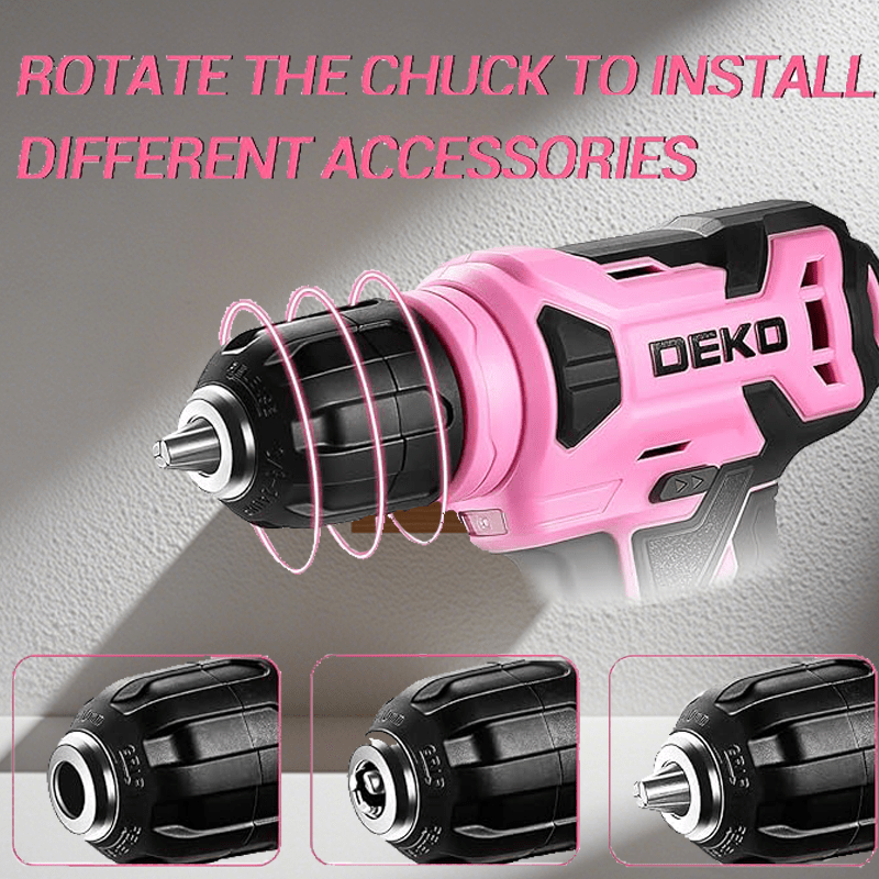 119PCS Power Tool Box Set With 8V Cordless Drill / Driver, Hammer, Wrench, Screwdriver and Utility Knife | All in One Hand Tools kit | Household Tool Set | Electric Drill Tool Kit | for Garden, DIY, Home Repairs | Gifts For Men / Women | Christmas Gift 6 119PCS Power Tool Box Set With 8V Cordless Drill / Driver, Hammer, Wrench, Screwdriver and Utility Knife | All in One Hand Tools kit | Household Tool Set | Electric Drill Tool Kit | for Garden, DIY, Home Repairs | Gifts For Men / Women | Christmas Gift - Image 6