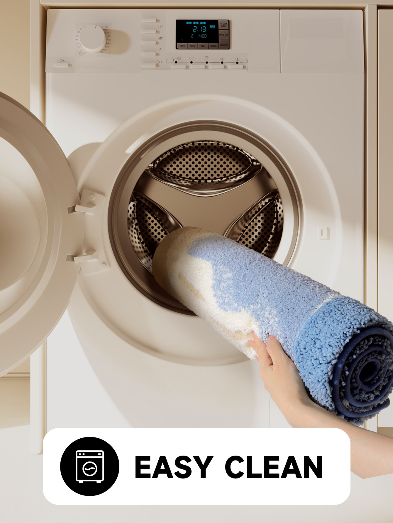 2pc bathroom mats set soft absorbent bathroom rug floor mats machine washable non slip bathtub mat summer   room decor for sinks showers bathroom accessories Product details 4