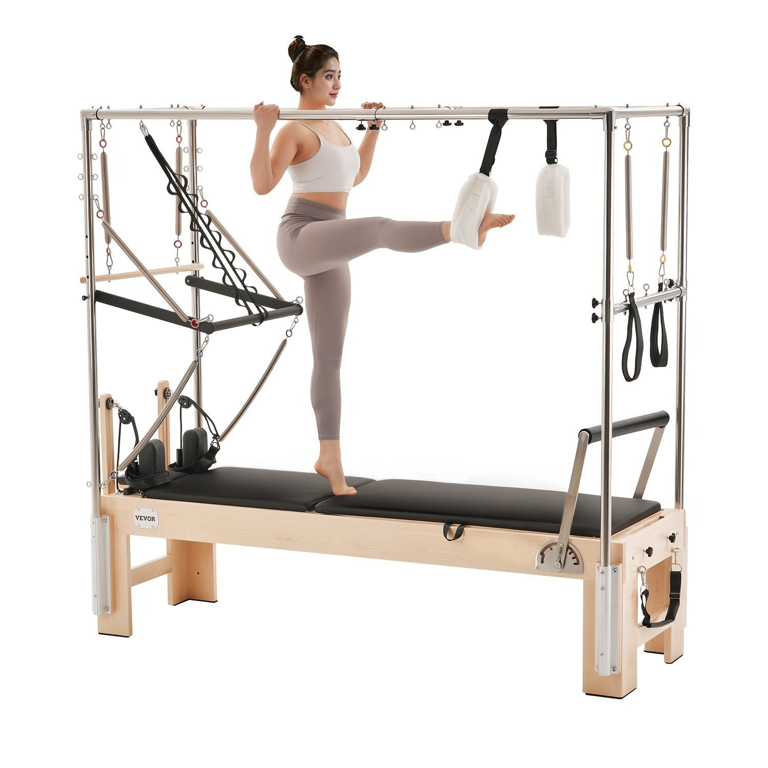 Temu vevor pilates reformer wood home gym