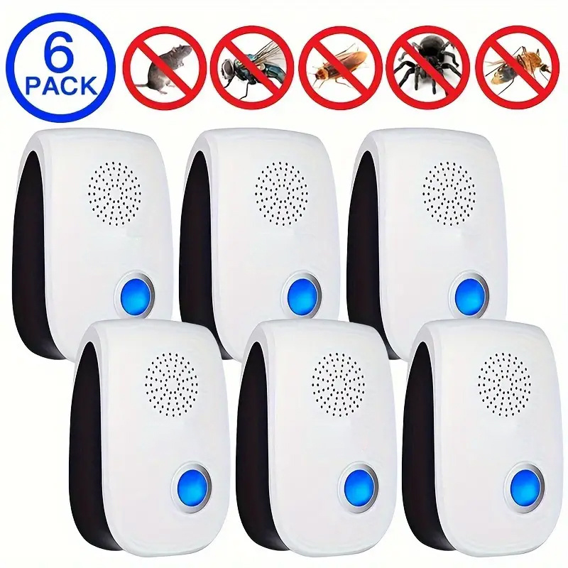 TEMU 4/6/8 Pack Of Mouse, , Insect Repellent Indoor Ultrasonic Pest Repellent, Electronic Plug In Insect Repellent Home Basement Attic Garage Pest