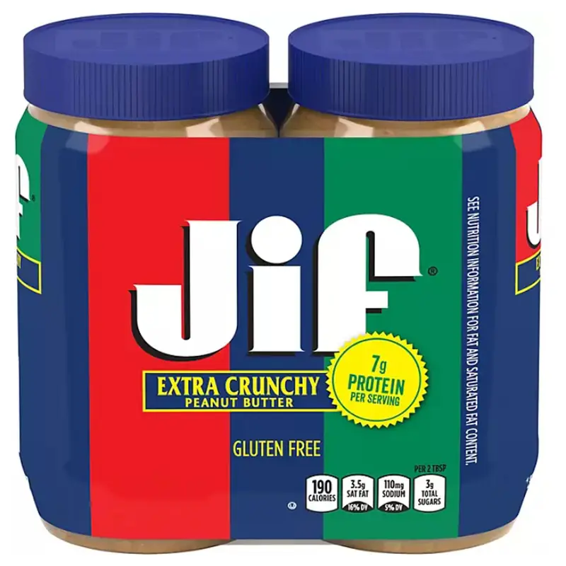 jif extra crunchy peanut butter, 48 oz - 2 pk details 0