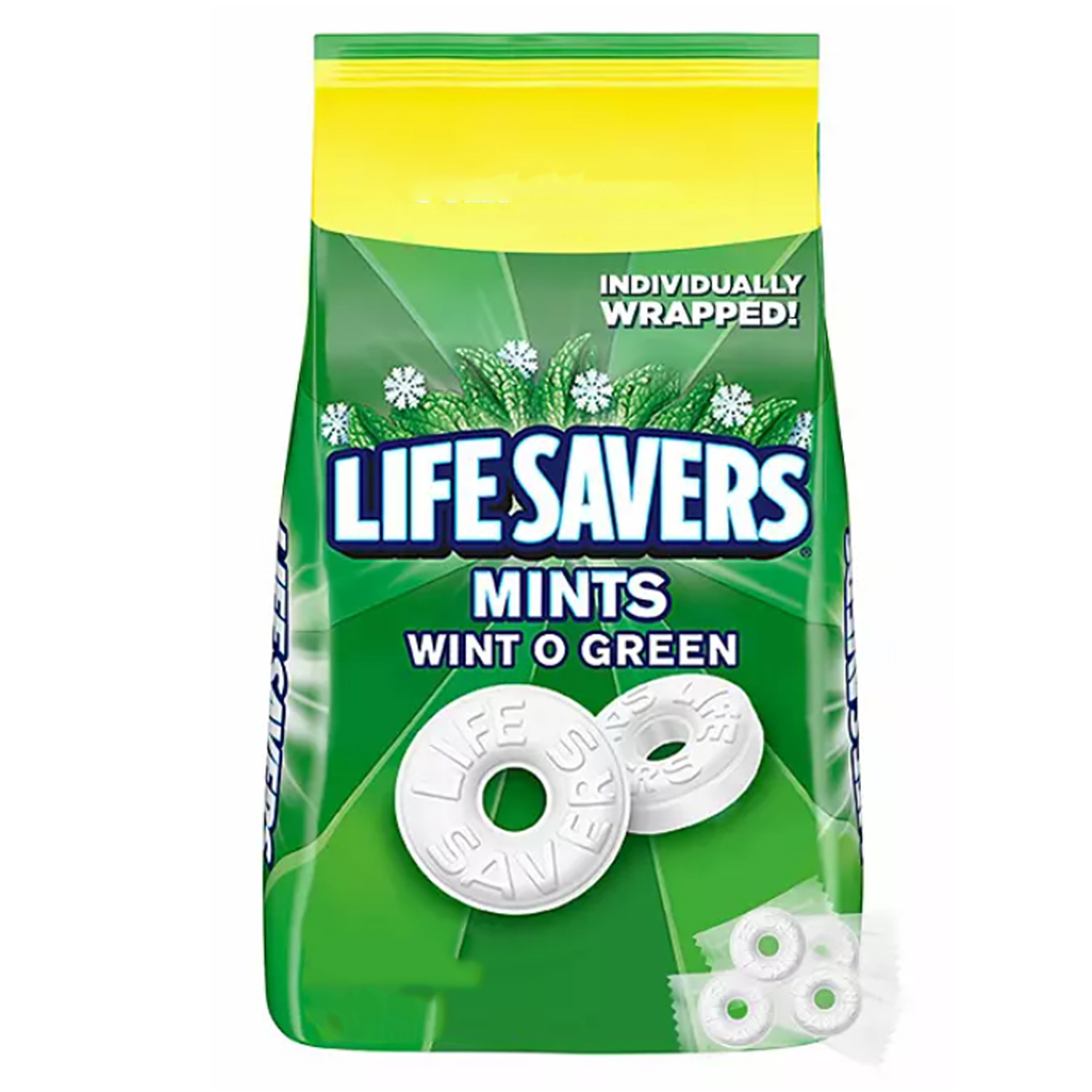 TEMU 3 Lbs - Life Savers Wint-o-green Mints Hard Candy, Refreshing Mint Flavor, Individually Wrapped â Bulk Candy For Offices, Parties & Sharing