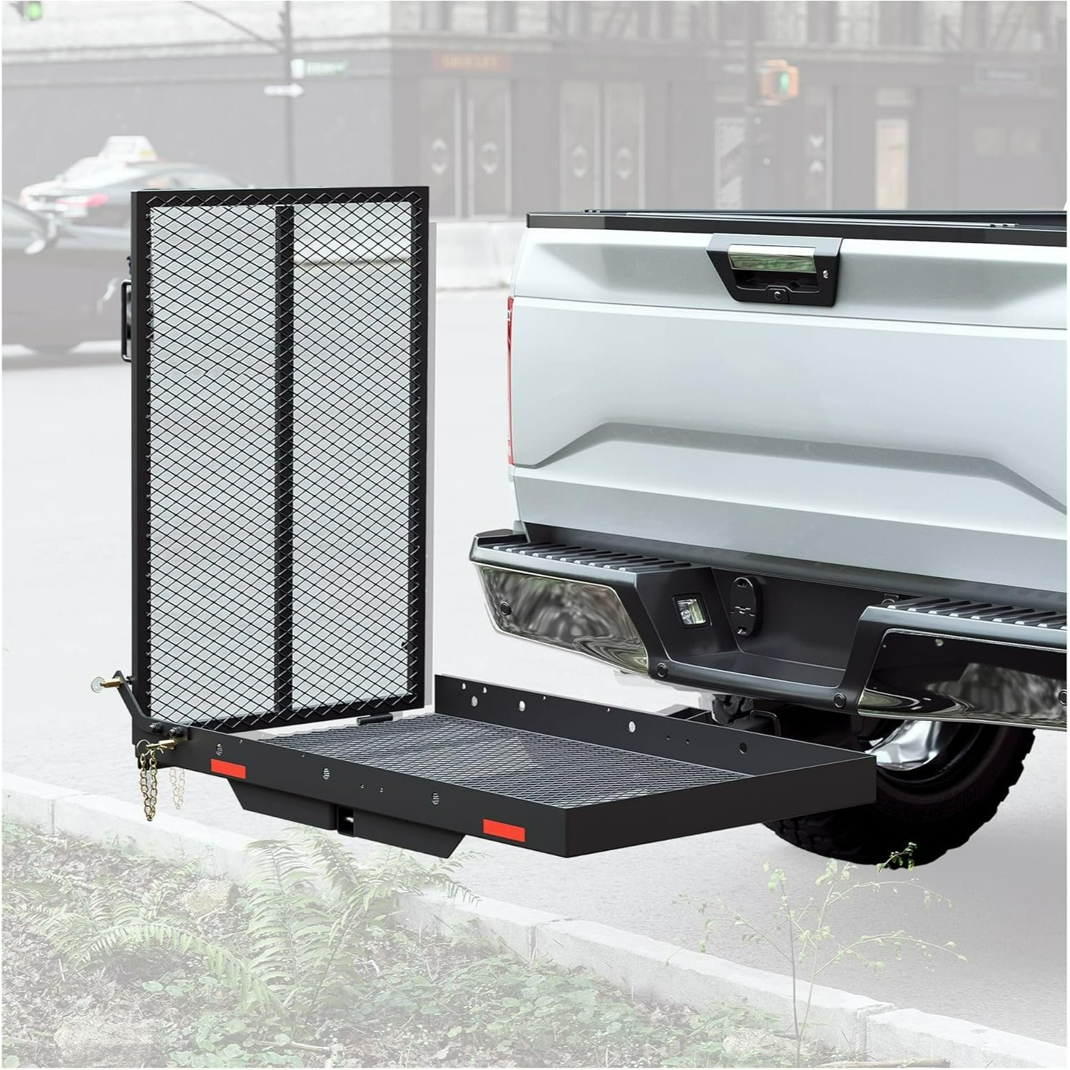 TEMU Carrier Ramp Hitch Mounted For Wheelchair Electric Scooter With Rack Ramp 400 Lbs (halloween & Car Accessories)