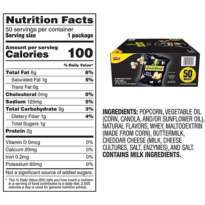 white   popcorn, 50 pack –   air-  popcorn with real aged white   – light, crunchy snack   lunches, parties, or   details 0