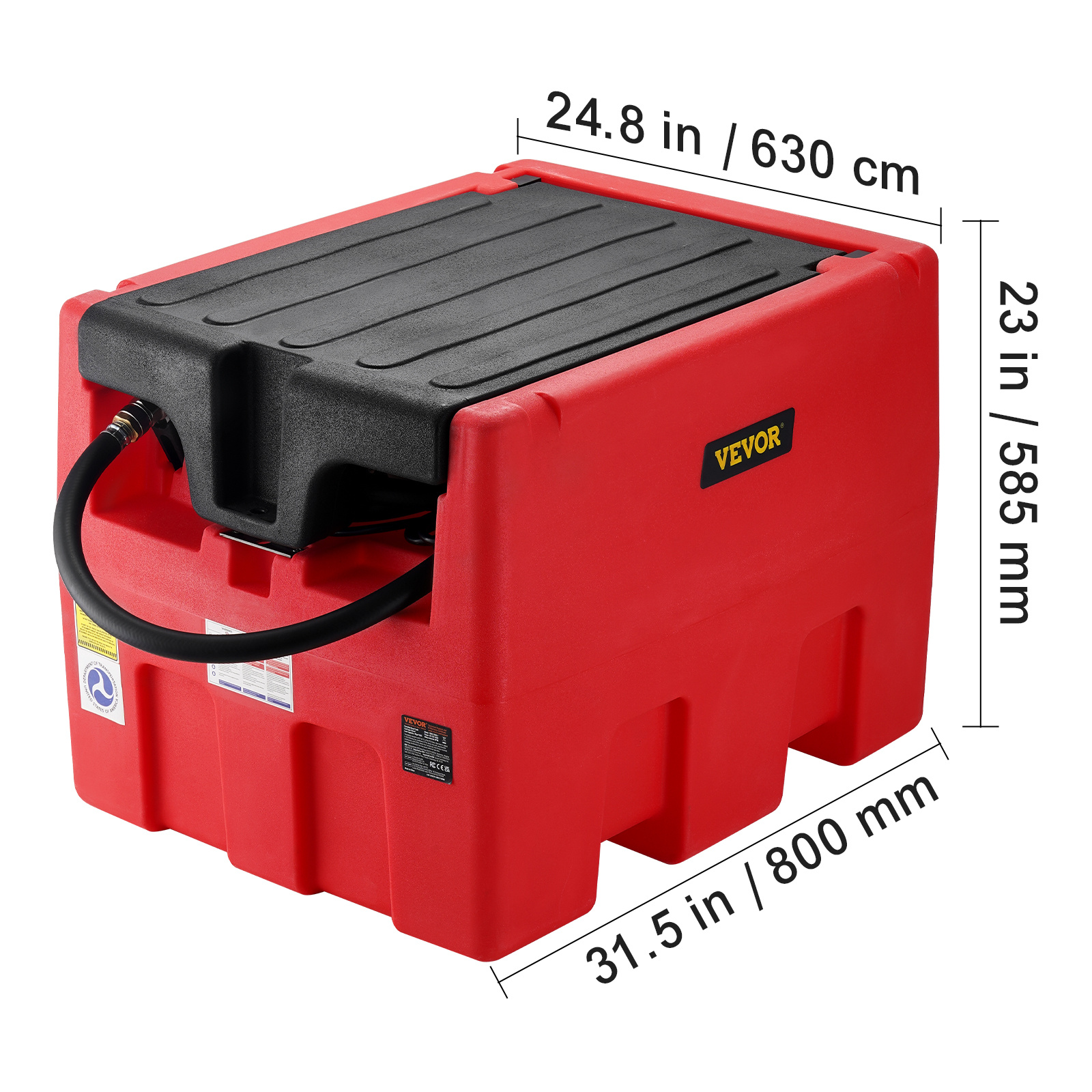 portable     gal fuel tank with 12v electric transfer pump orange red Product details 11