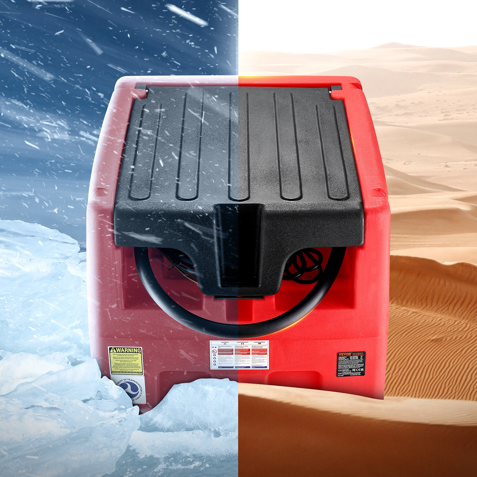 portable     gal fuel tank with 12v electric transfer pump orange red Product details 9