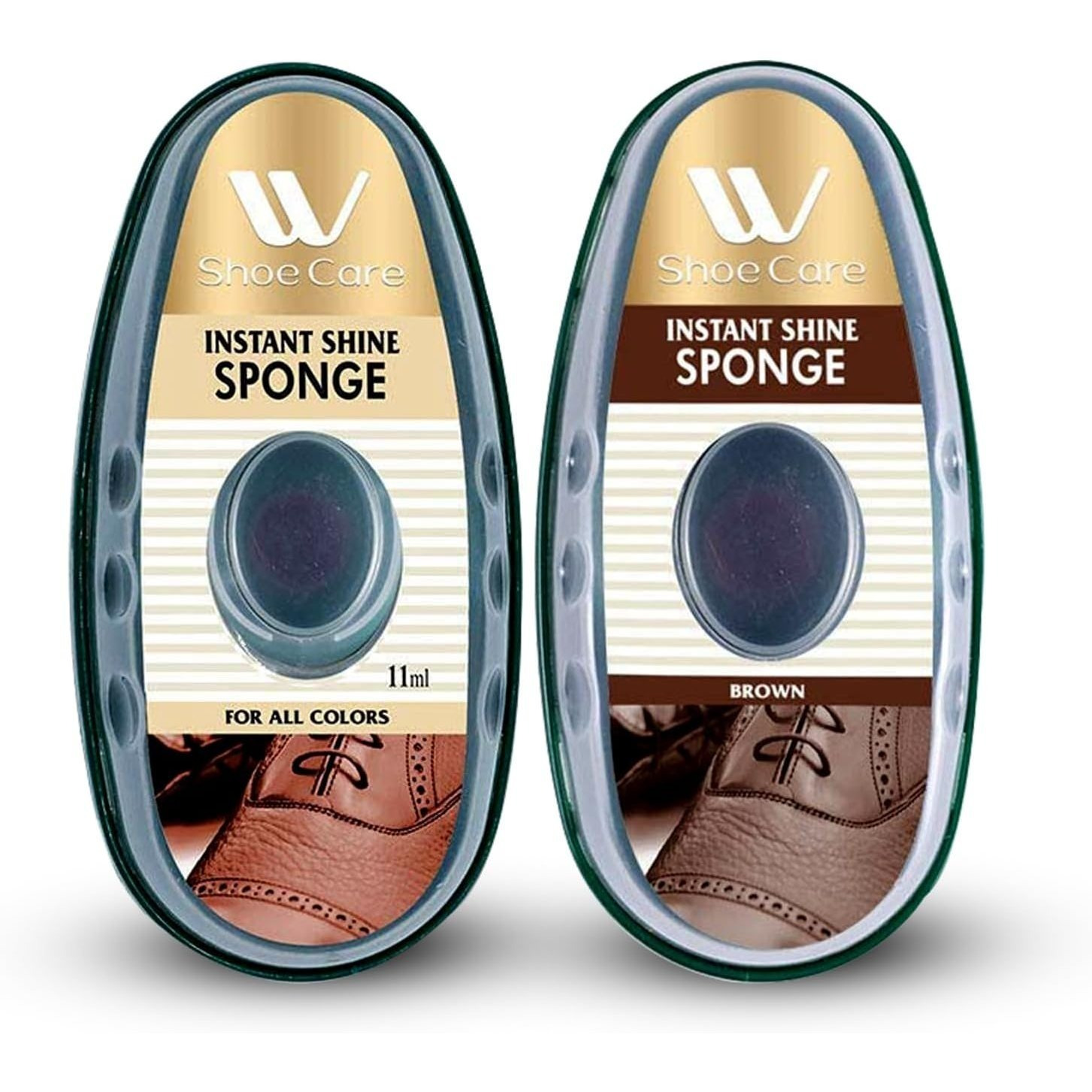 2 piezas de esponja de   instantáneo de zapatos premium ( , neutral) - 11 ml   una, limpiador de zapatos para pulir, afilar y restaurar  , conveniente y   de usar