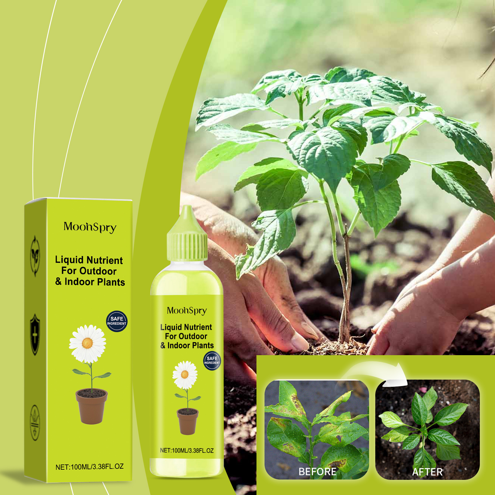 

3.38fl.oz (100ml)-indoor And Outdoor Plant Leaf Lawn Flower Potted Fertilizer Solution