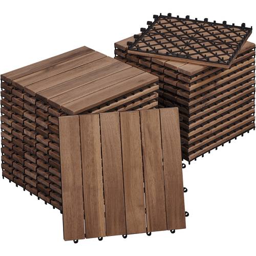 acacia wood interlocking flooring tiles deck tiles pack of 27 water resistant non slip for indoor outdoor use diy patio deck garden poolside flooring outdoor decor garden decor for outside halloween flooring tiles