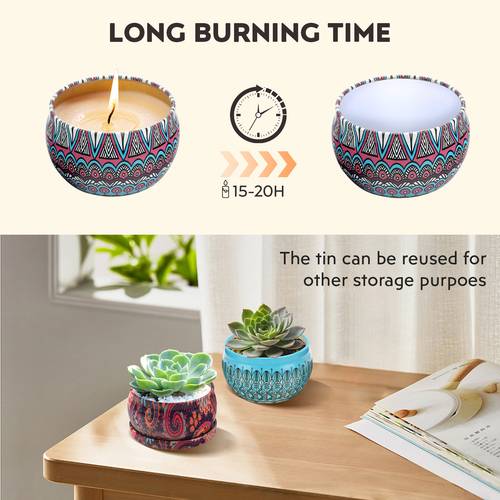 24 pack aromatherapy candles gift set aromatherapy candles home decor soy wax candles tins portable travel candles soy candle set scented grapefruit mango cinnamon vegan wax yoga mothers day valentines day birthday gift for fathers day