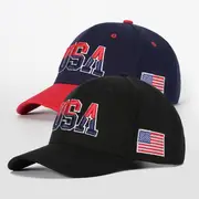 2pcs usa embroidery baseball cap for men hip hop fashion cap for women outdoor visor snapback cap details 4