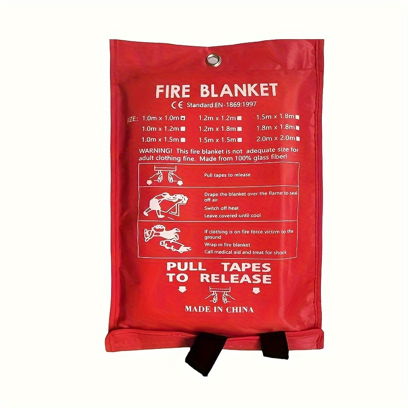 

1/2 Pieces Fiberglass Emergency Fire Blanket - For Home, Kitchen, Camping, Hiking - , Heat Resistant, Compact, Fire Extinguishing Blanket, Fireproof Blanket, Flame Retardant Blanket, Christmas Gift