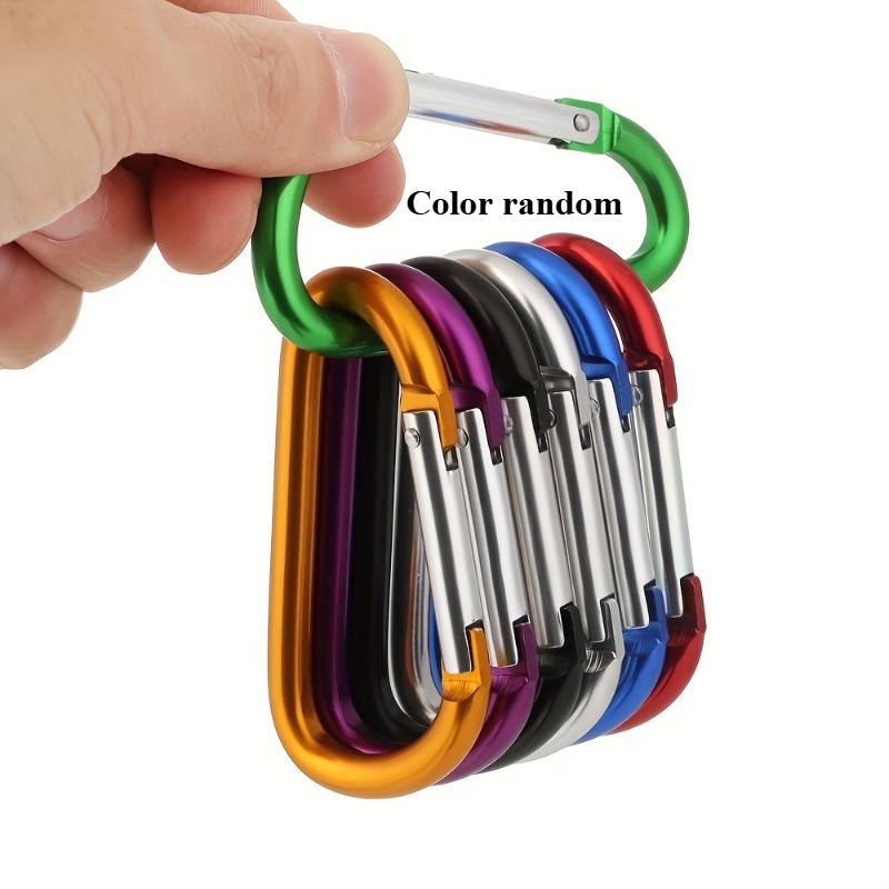 

1 Piece Aluminum Alloy D-ring Mountaineering Ring Keychain - Spring , Suitable For Camping, Hiking And Daily Use, In A Of Colors