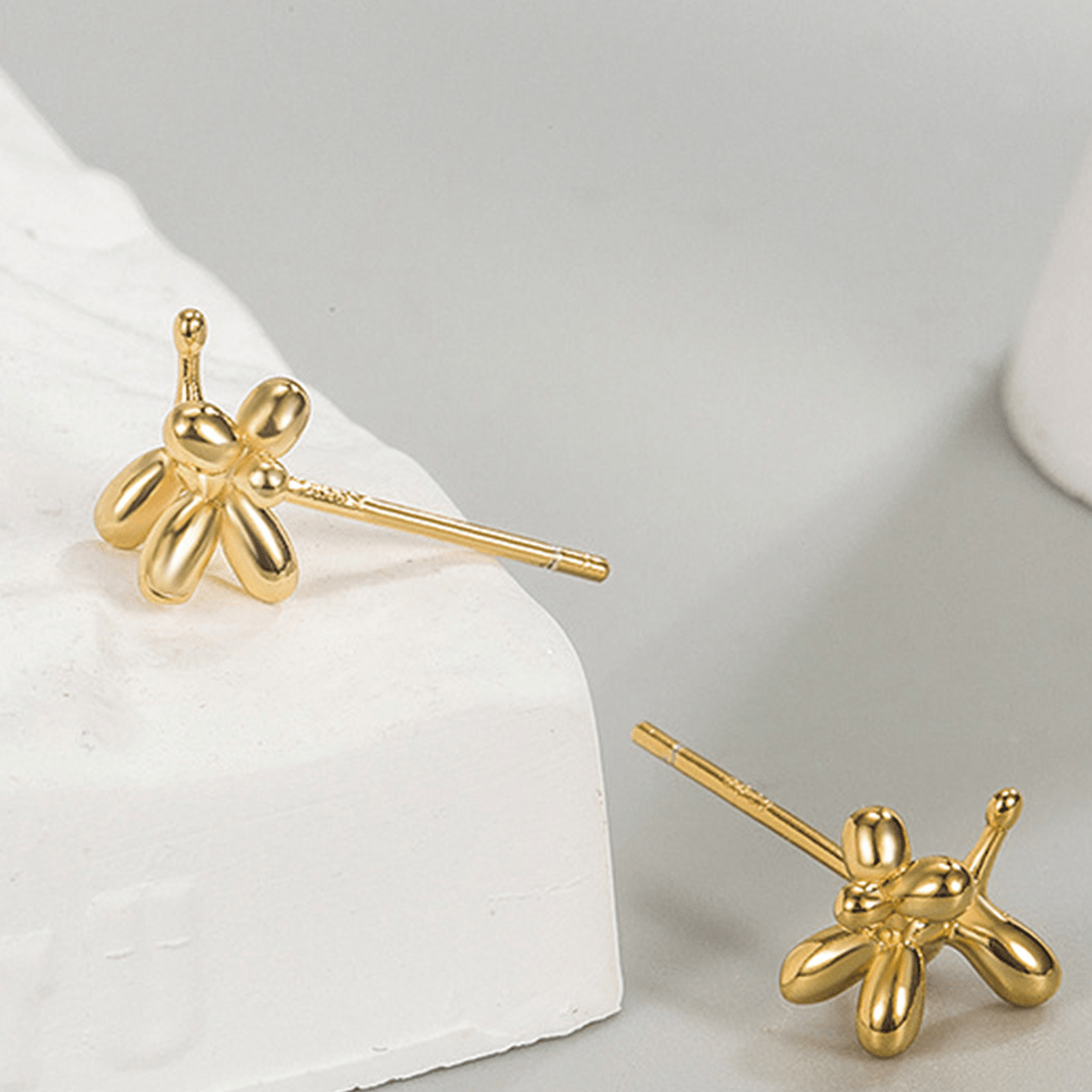 

925 Sterling Silver Balloon Dog Earrings Female New Piercing Small Earrings Sleep Without Earrings Fashion Woman