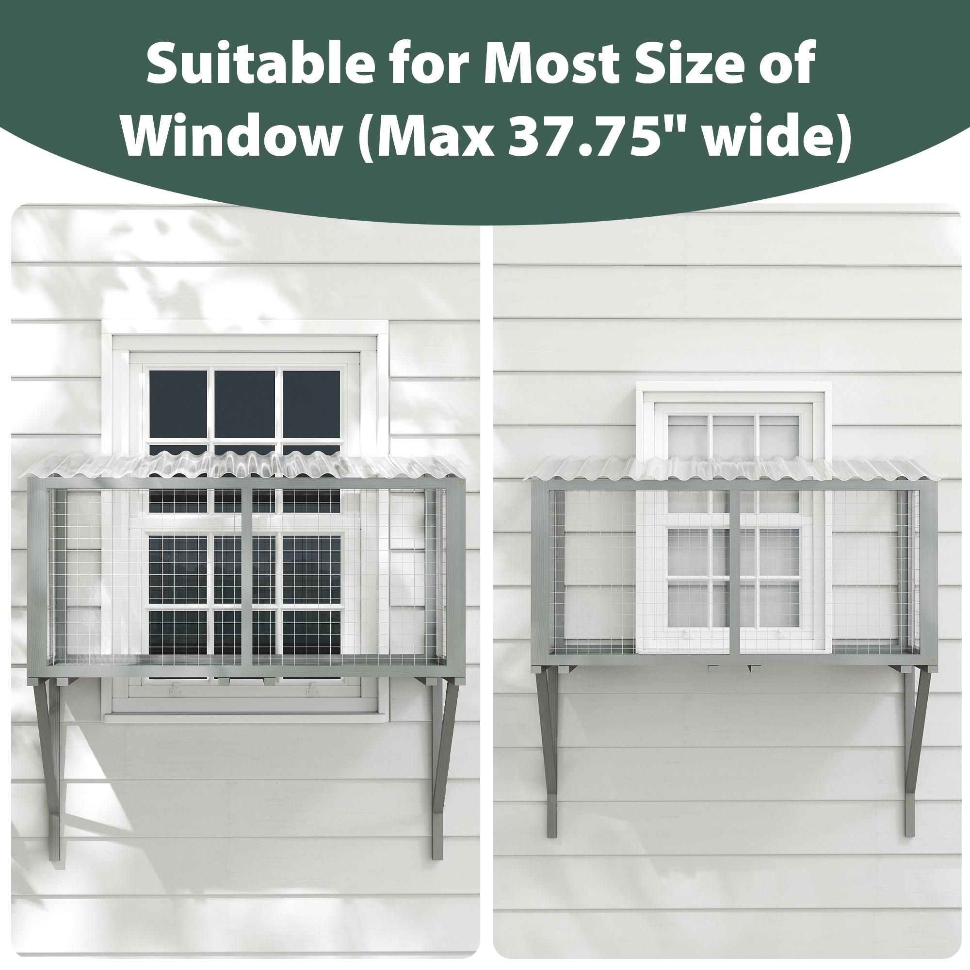 window outdoor cat enclosure window box wooden - Temu