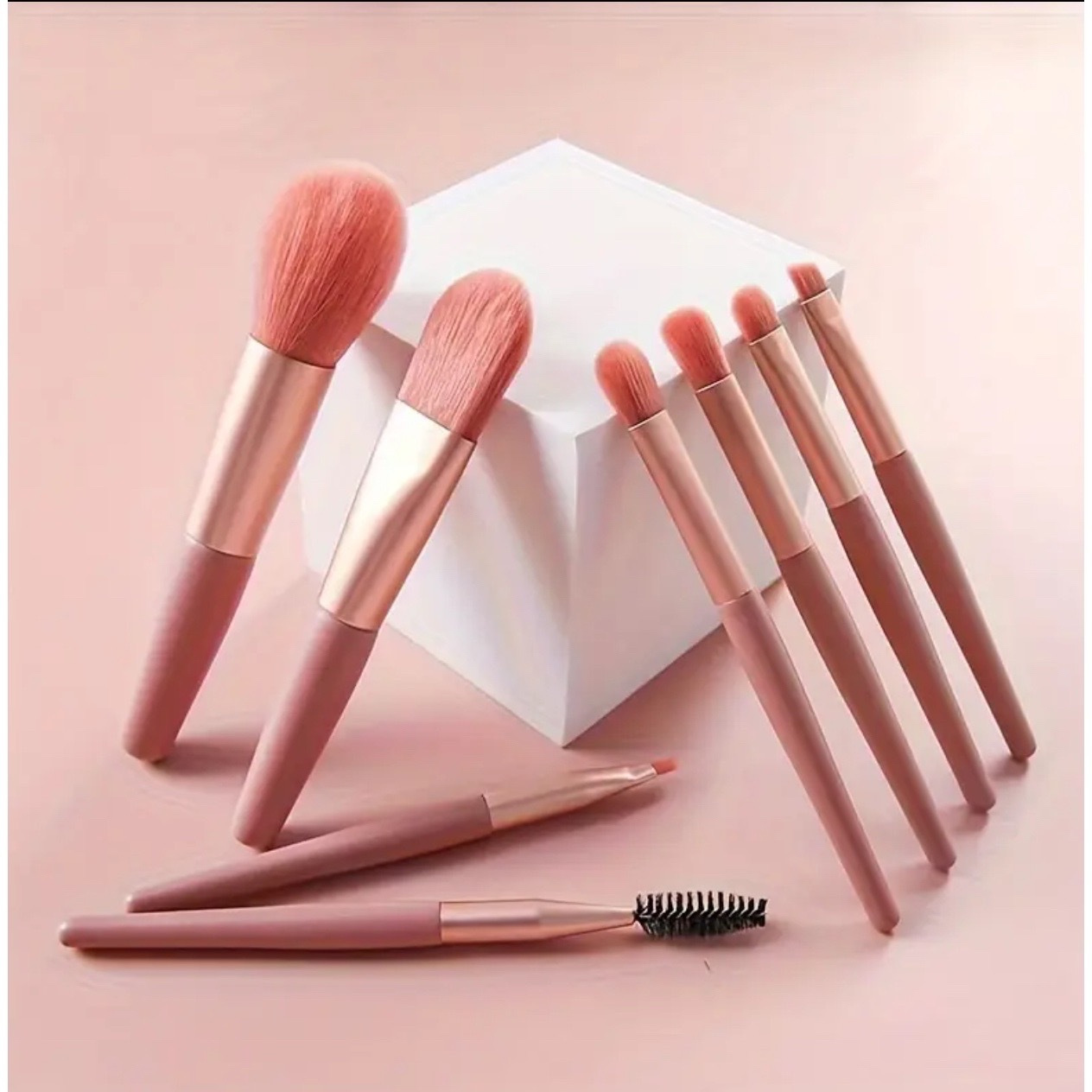 

8pcs Soft Portable Makeup Brush Set – Hypoallergenic Nylon , Abs Handle – Eyeshadow, Foundation, Powder, Concealer & Lip Blush – Ideal Christmas Or Day Gift!