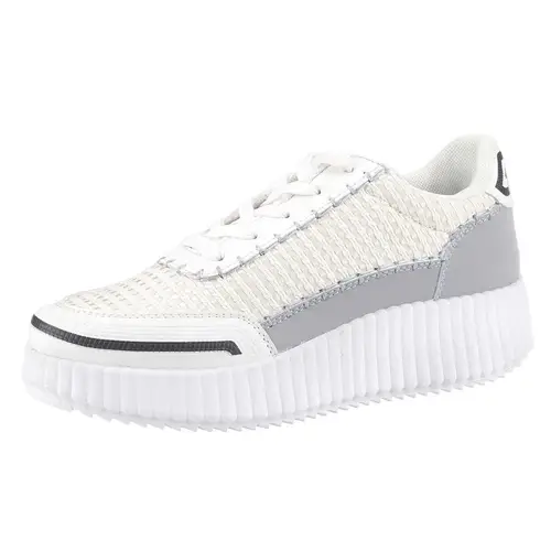 womens casual sports shoes round toe woven cloth lace up heightened thick soled comfortable sneakers suitable for walking climbing
