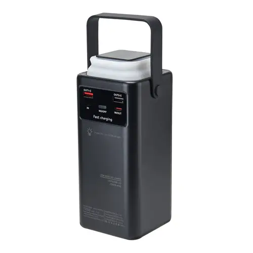70000mah high capacity mobile 120w super fast charging with built in portable outdoor camping emergency power