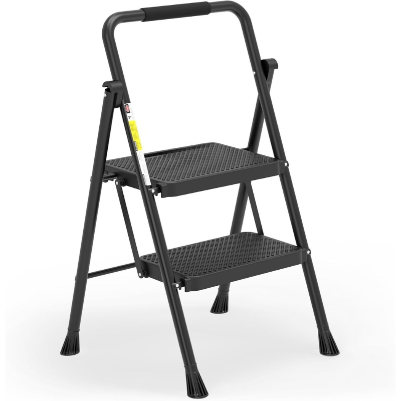 

2&3 Step Ladder, Folding Step Stool With Wide Anti-slip Pedal ，lightweight, Portable Steel Step Stool