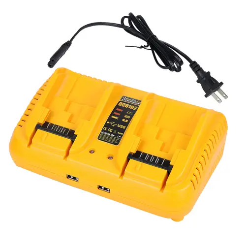 dcb102 battery charger station for dewalt 12v 20v batteries replacement charger for dewalt power tools