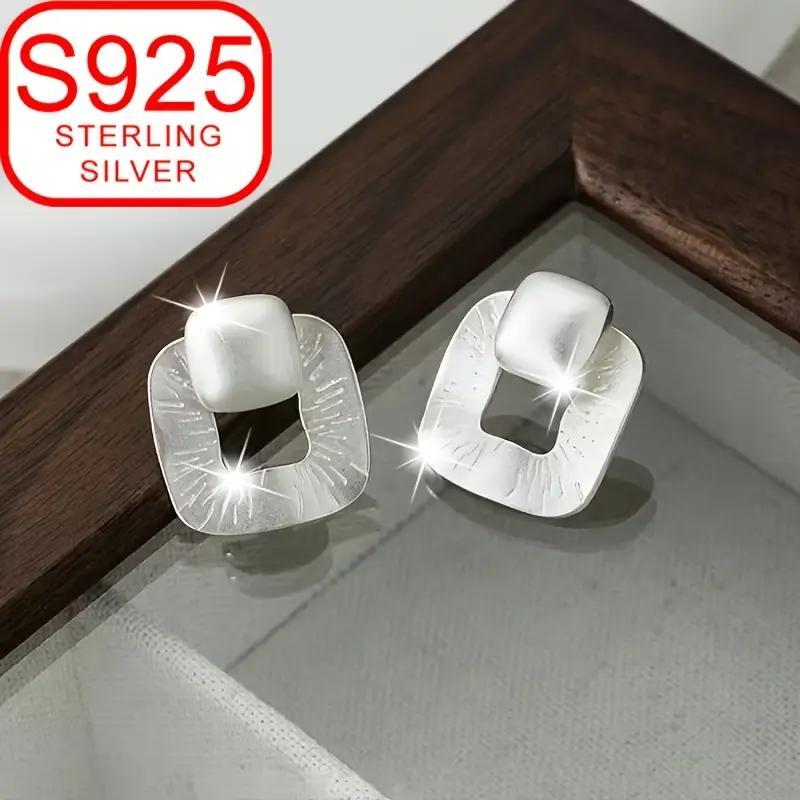 

Elegant 925 Sterling Stud Earrings For Women - Hypoallergenic, & , Geometric , Beach Vacation, Thanksgiving & Christmas