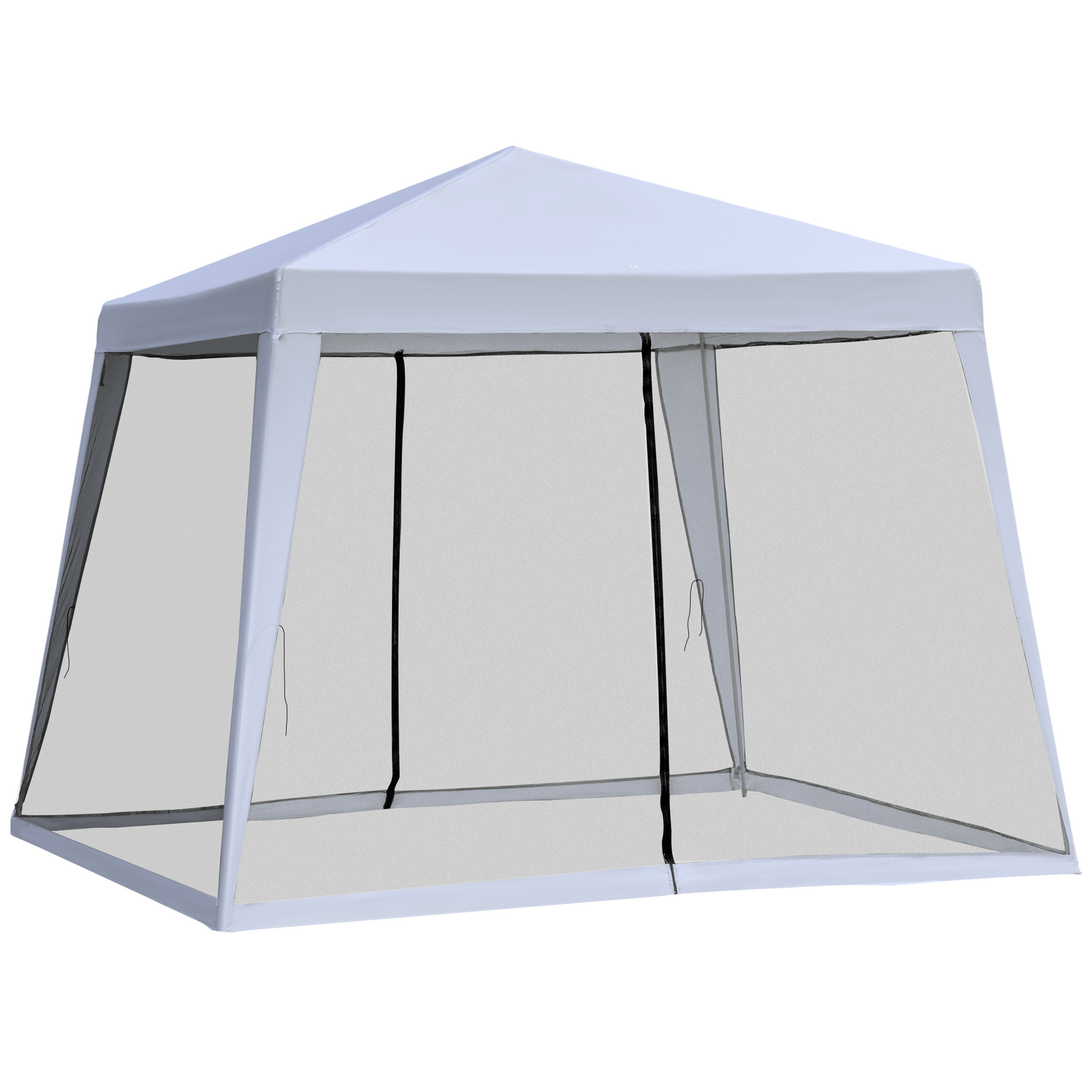 Temu – TEMU Outsunny 10’x10′ Outdoor Tent, Slant Leg Sun Shelter With Mesh , Patio Tents For Parties, Grey