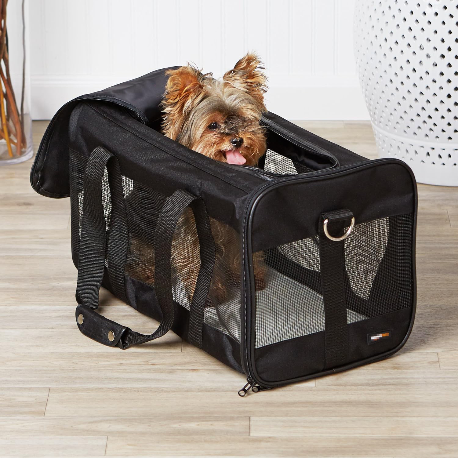 

Soft-sided Mesh Pet Travel Carrier For Cat, Dog, Small, Black, 13.8 X 8.7 X 8.7 Inches