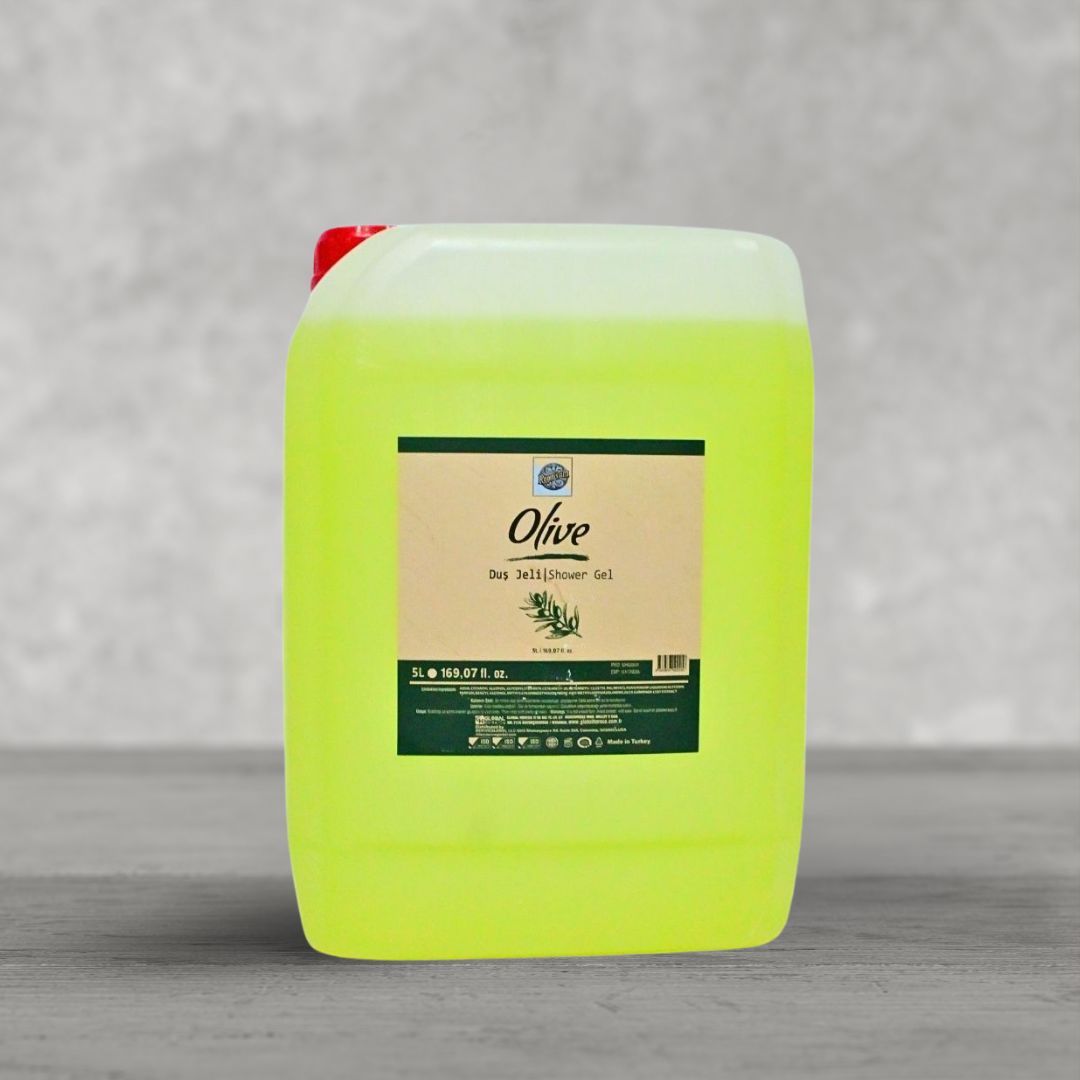TEMU Olive Shower Gel – 1.3 Gallon Body Wash | Paraben-free, Gluten-free | Premium Body Wash For Hotels, Spas, &