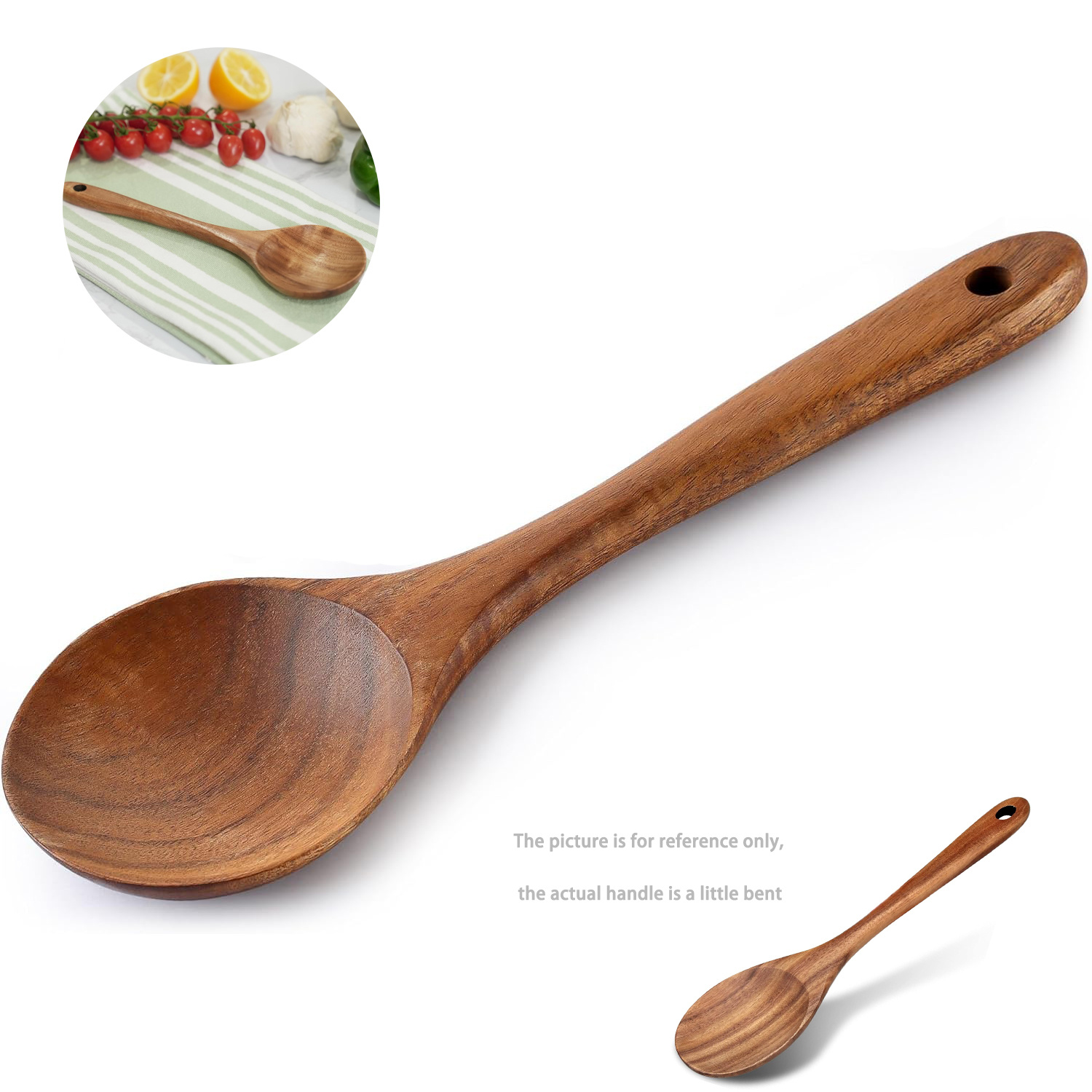 

Wooden Cooking Spoon, Handle Wooden Kitchen Tools Set For Stirring Mixing Spoon Soup, While Cooking Soup, , Wooden Spoon, Tools For Household