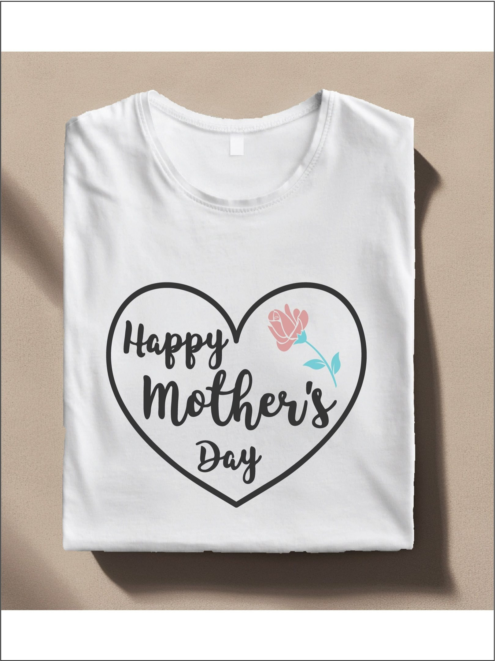 bs 2259 happy mothers day heart shapped shirt mom heart t - Temu