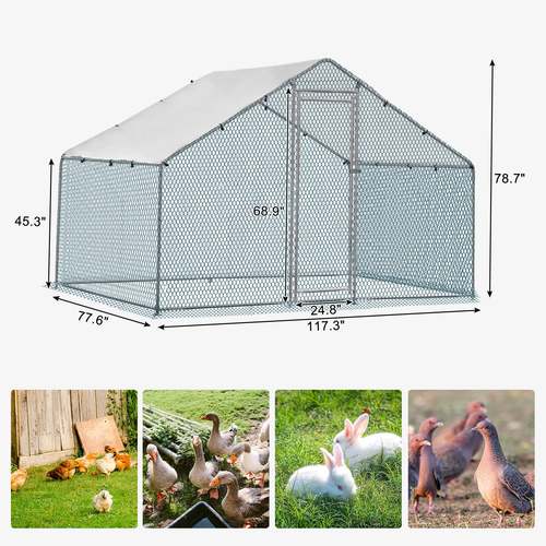 chicken coop chicken cage house metal hen waterproof rabbits habitat cag 6 5 x x 10 13x10 20x10